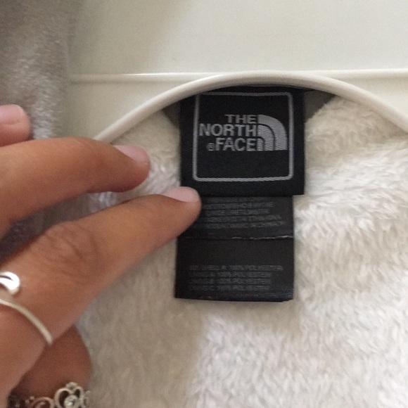 White Fuzzy North Face Jacket - Picture 5 of 8